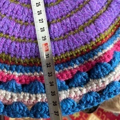 母の手作り毛糸座布団2枚セットの画像