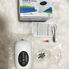 【新品】エアーポンプ 水槽ポンプ 小型 電池内蔵2600mAH 酸素提供 単吐 USB充電 軽量 #218の画像