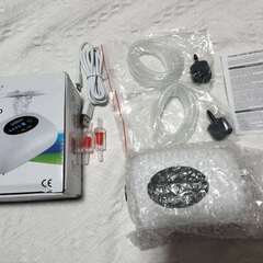 【新品】エアーポンプ 水槽ポンプ 小型 電池内蔵4800mAh 酸素提供 2口搭載 USB充電 軽量 #228の画像