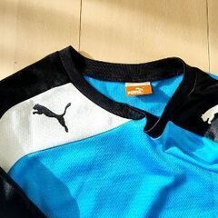 プーマPUMA、子供用サッカー長袖シャツ150cmライトブルー美...