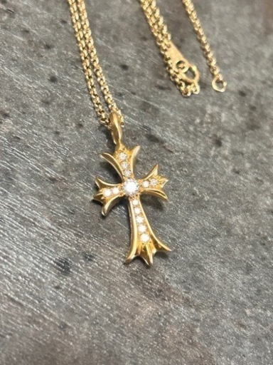 お値段は商品説明欄に記載！クロムハーツ 22K タイニーファットクロス パヴェダイヤ トップのみ
