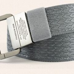 【新品】ナイロンベルト 登山ベルト 丈夫軽量 調整可能 穴無し 男女兼用(色：グレー)の画像