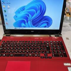 NEC 赤 LAVIE ノートパソコン