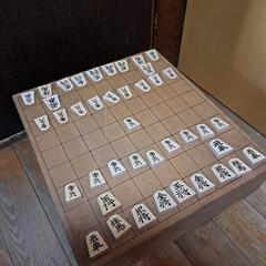 将棋盤　旧字体　駒あり