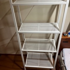 収納ラック4段　白/whiteの画像