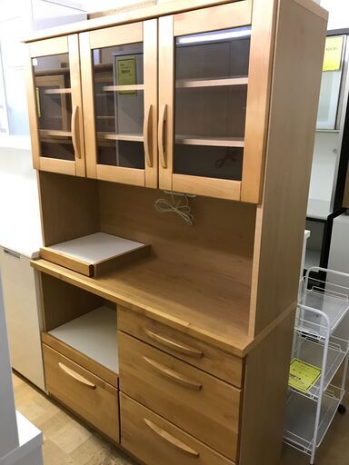 【FU736】★（㈱）入江木工 3枚扉システムキッチンボード  ナチュラル