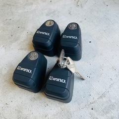 【成約】inno ルーフキャリア 120cm スクエアバー フット付の画像