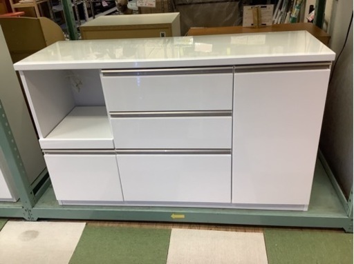 【リサイクルサービス八光】幅139.3㎝　三幸ジャパン　FIORE 140 COUNTER(WH) キッチンカウンター