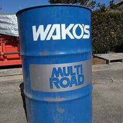 空きドラム缶 200L 青白 WAKO'S DIY 焼却炉 BBQ
