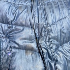 アディダス ロングダウンコート 160 紺 ネイビーの画像