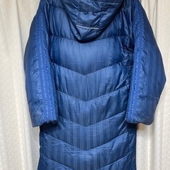 アディダス ロングダウンコート 160 紺 ネイビーの画像
