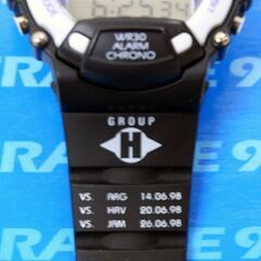 動作品 FIFA WORLD CUP FRANCE 98 オフィシャルウォッチ H組 サムライブルー サッカー ワールドカップ 日本初出場 24年2月電池交換 札幌市 清田区 平岡の画像
