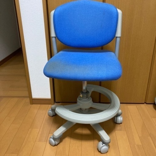 ITOKI デスクチェア　回転チェア　青　こまつき　イトーキ