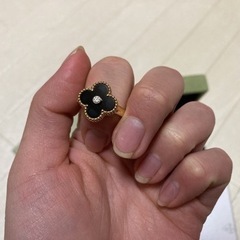 ヴァンクリーフアンドアーペル ヴィンテージアルハンブラ オニキス リングの画像