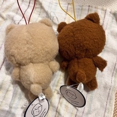 つむぱぱ クマさん着ぐるみマスコット ２個セットの画像