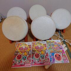 Wiiたくさんセット、本体5台ソフトたくさん、太鼓の達人、タタコン、マリオカート、wiiフィットの画像