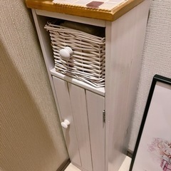 【引渡し決定】カントリー調トイレラック スリム 収納 おしゃれ ...