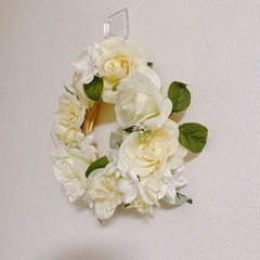 造花リース　直径20cmの画像