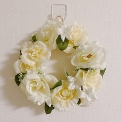 造花リース　直径20cmの画像