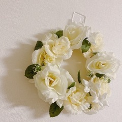造花リース　直径20cmの画像