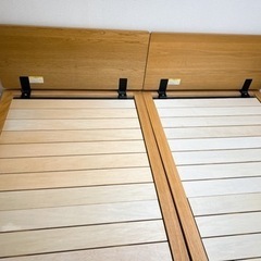 無印　シングルベッド　オーク　x2の画像