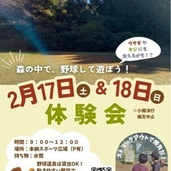 身体を動かしたい‼️のびのび楽しく野球をやりたい‼️茂原で体験会...