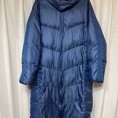 アディダス ロングベンチコート Lサイズ ネイビーの画像
