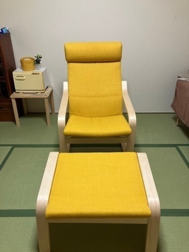 IKEA POÄNG ポエング　オットマンセット