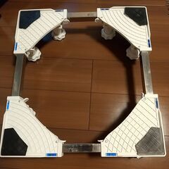 洗濯機置き台 奥行き/幅:43.5cm～67cm 8脚＋4輪キャスター