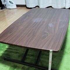 昇降式テーブル DORIS 高さ5段階調整 ブラウン【一人暮らし向けたくさん出品中】の画像