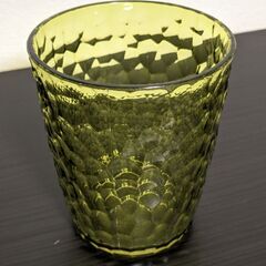 【単体取引不可】ダイソー DAISO プラスチック 石目調コップ グリーン 廃盤 100均 100円ショップの画像