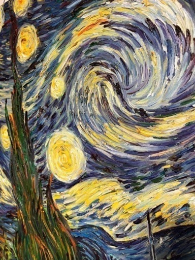 絵画 模写 ゴッホ 星月夜 絵 壁掛け アート