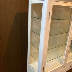 ◆白い木製ケビント ショーケース等に◆昭和レトロ ヴィンテージ 飾り棚◆