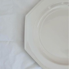 【新品・未使用】石川隆児　オクトゴナルプレート　八角皿　ホワイトの画像