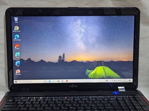 ?富士通?LifeBook?AH40/D?赤?SSD?WIN10?Office2021