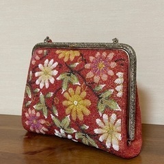 高級ビーズハンドバッグ レトロバッグ 和装バッグ 本金刺繍糸 正...