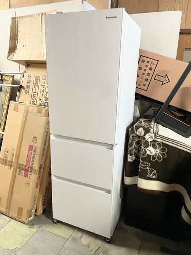 パナソニック 冷蔵庫  NR-C372GN-W 3ドア ホワイト 自動製氷 365L 2021年製 大容量 300Lクラス