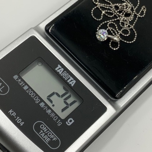 売り切れました。pt900 プラチナ900 pt850 ダイヤモンドネックレス　2.4g 0.604ct