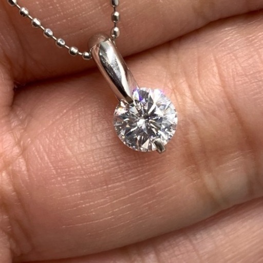 売り切れました。pt900 プラチナ900 pt850 ダイヤモンドネックレス　2.4g 0.604ct