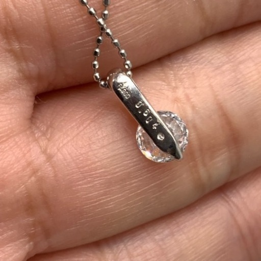 売り切れました。pt900 プラチナ900 pt850 ダイヤモンドネックレス　2.4g 0.604ct