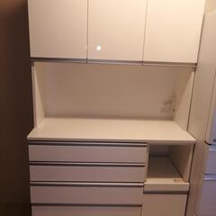 食器棚 キッチンボード キッチンボード 食器棚 レンジ台 幅60cm コンセント付き ライト