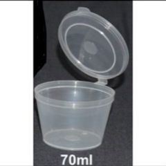 ﾐﾆカップ容器こぼれない PP容器 70ml 電子レンジ可100コ の画像