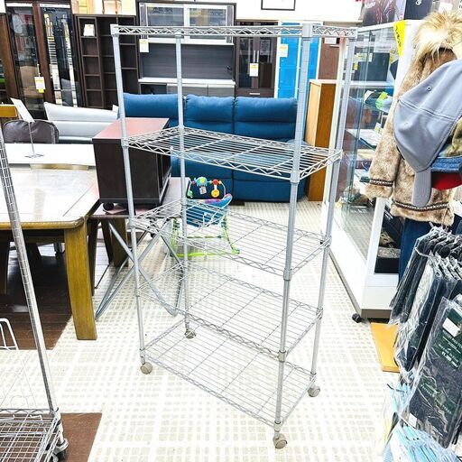 メタルラック 4段 キャスター付き スチール ラック 収納