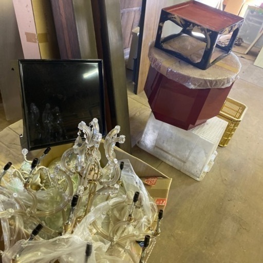 橋、骨董品、タンス、お盆