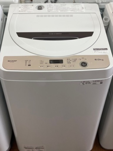 送料・設置込み可　洗濯機　6kg SHARP 2022年