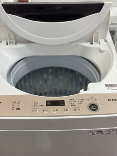 送料・設置込み可　洗濯機　6kg SHARP 2022年
