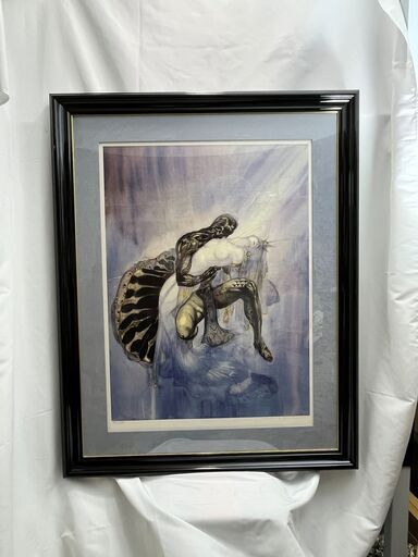 【最安値に挑戦】 天野喜孝希求-決して暖めてはくれない白アールビバン (鳳仁 版画