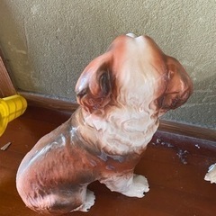 期間限定 犬 陶器 置物の画像