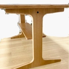 無印良品　リビングでもダイニングでもつかえるテーブル・2・オーク材の画像