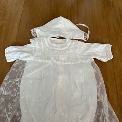 セレモニードレス ロンパースお帽子付き 新生児の画像